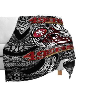 Oversize Lightweight Customized Tribal Fleece 59x79 Blankets Football Throw Holi